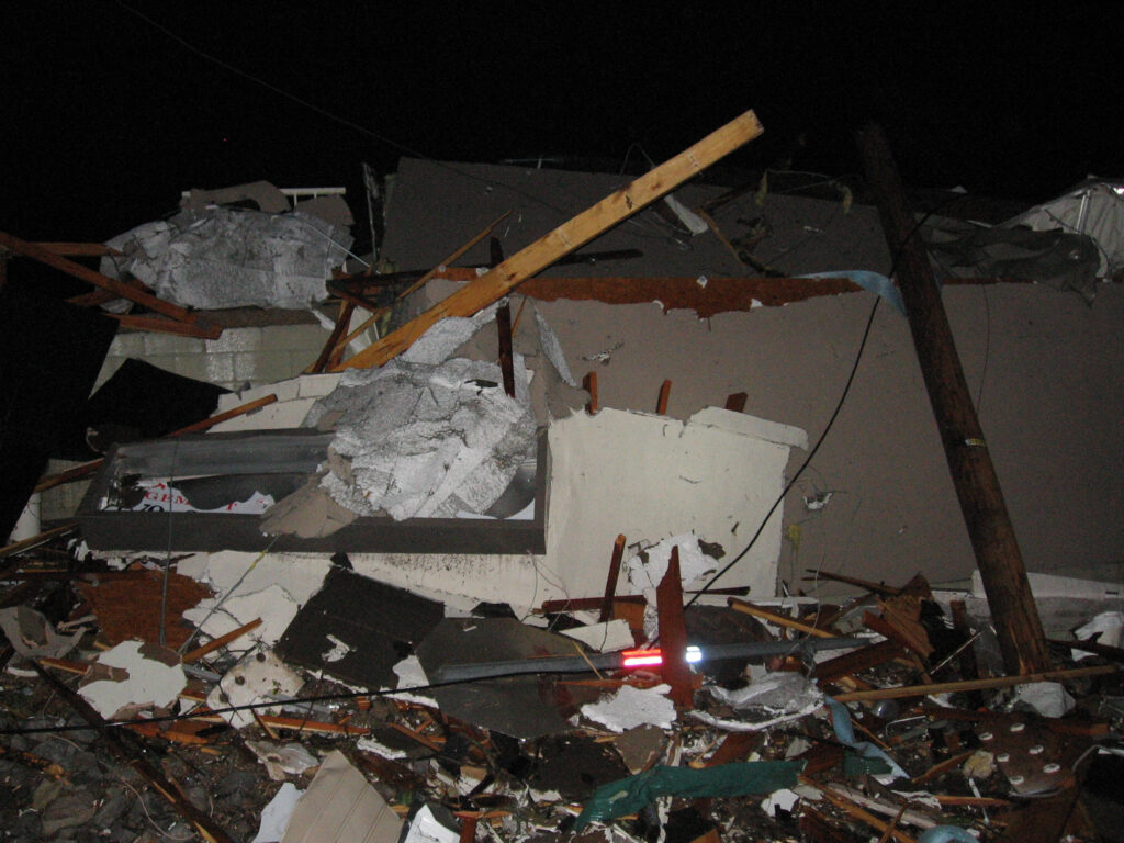 Tornado Damage in Highland, Arkansas on February 5, 2008