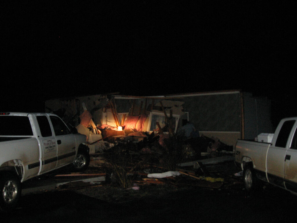 Tornado Damage in Highland, Arkansas on February 5, 2008