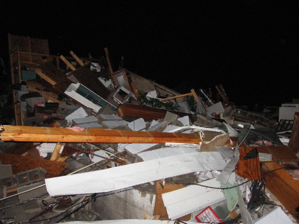 Tornado Damage in Highland, Arkansas on February 5, 2008