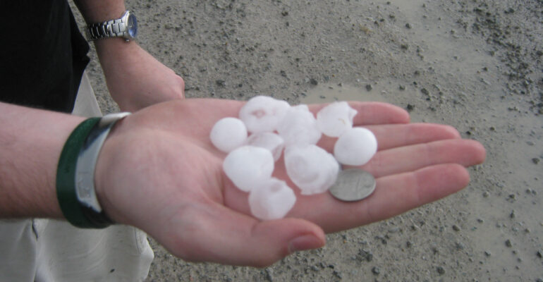 Small Hail in Iowa