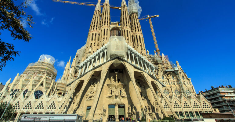 La Sagrada Familia in Barcelona, Spain.
