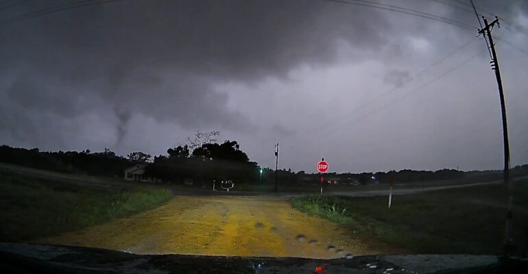 Tornado near the town of Cyclone in Central Texas