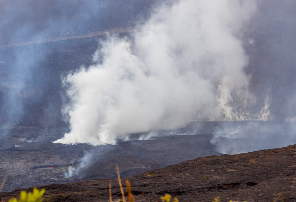 Steam from Crater