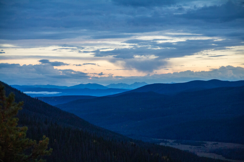 Sunset over the mountains
