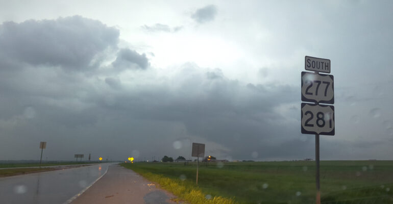 Junk storms near Walters
