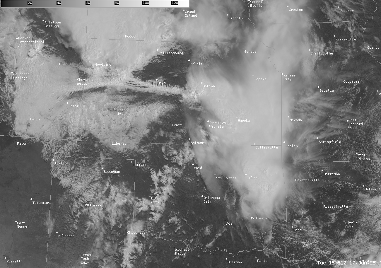 June 17, 2025 1145 am CDT Visible Satellite Loop