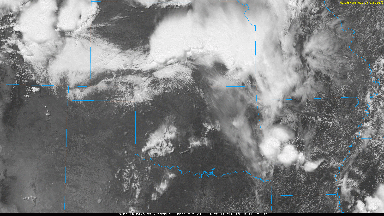 Visible Satellite Loop - 2030z/330pm CDT June 17, 2025